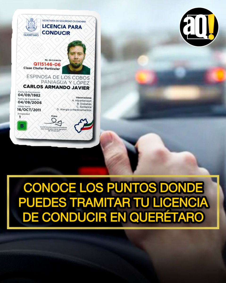 ‼️🚙Conoce los puntos donde puedes tramitar tu #licencia de conducir en #Querétaro 

La Secretaría de Seguridad Ciudadana cuenta con seis oficinas en distintos municipios para facilitar el trámite de licencias de conducir. 🚗

🔺Aquí te contamos dónde están ubicadas.👇