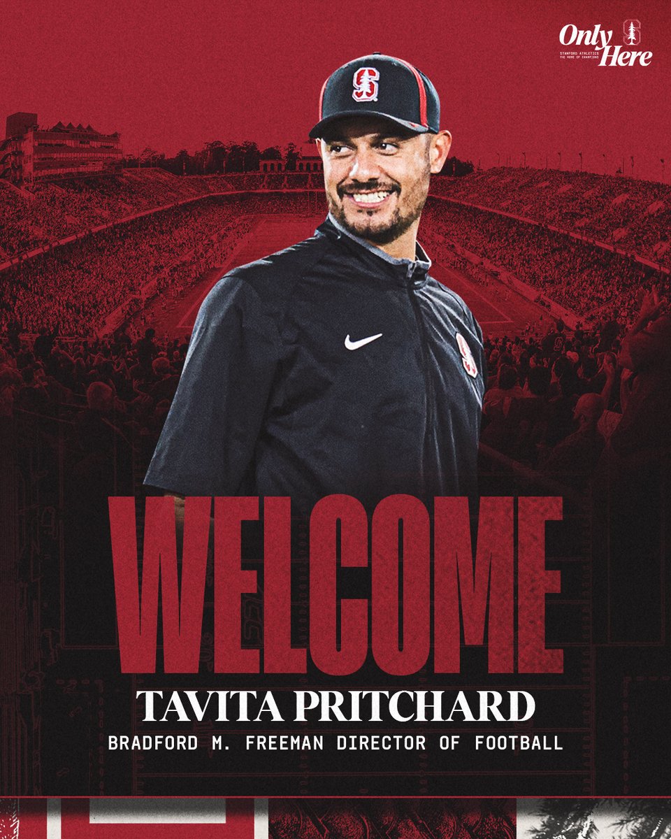 StanfordFball's tweet image. Our leader for the future of Stanford Football is here.
Welcome back to The Farm, @tavitap!

ℹ️ » gostanford.com/coachpritchard