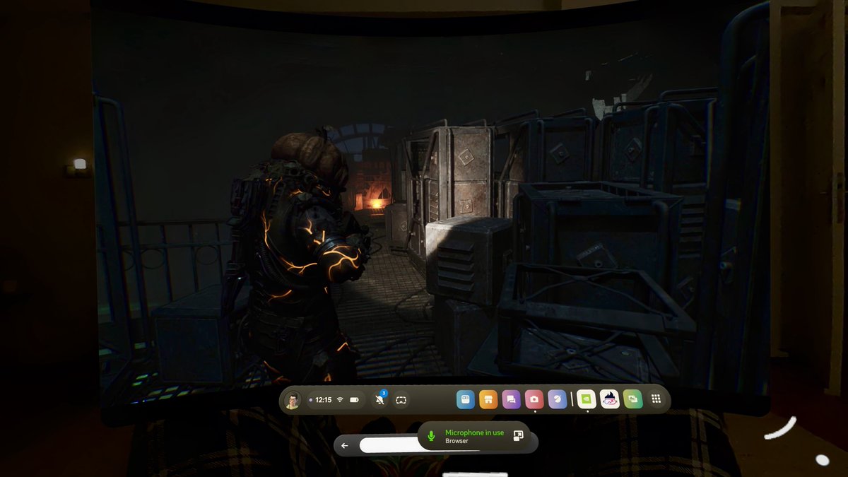 GeForce Now + Quest 3S canlarım benim 😘 OLED’i bir anda harcarım dev ekrana 😅