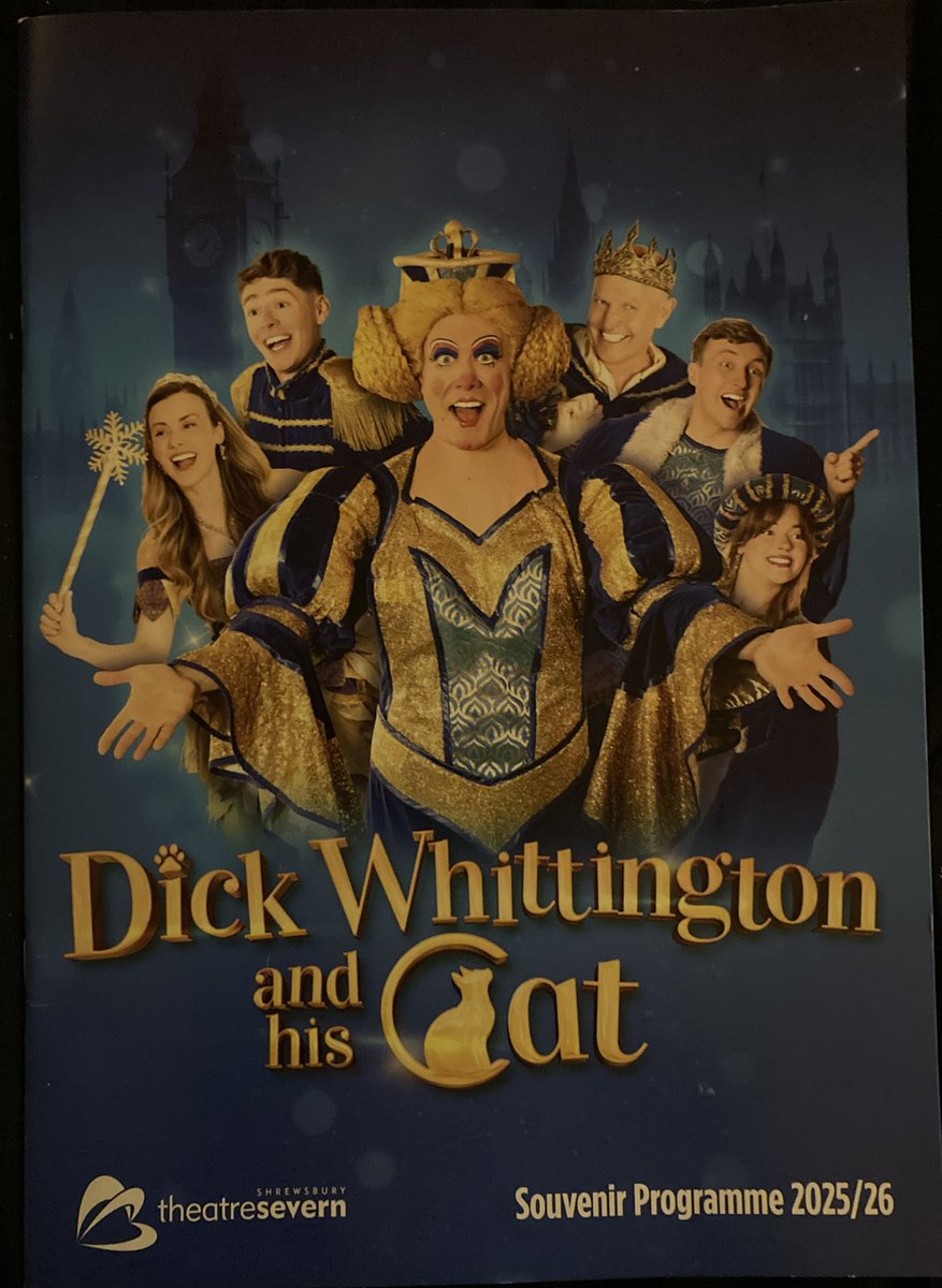 jamieg90's tweet photo. Fantastic evening watching @evolutionproductionsuk  Dick Whittington @theatre.severn  @bradfitt75 and @tommyj_comedy are the best panto duo and seem to find the best supporting cast 5 stars ⭐️⭐️⭐️⭐️⭐️ #theatresevern #shrewsburypantomime https://t.co/fhp528ShER