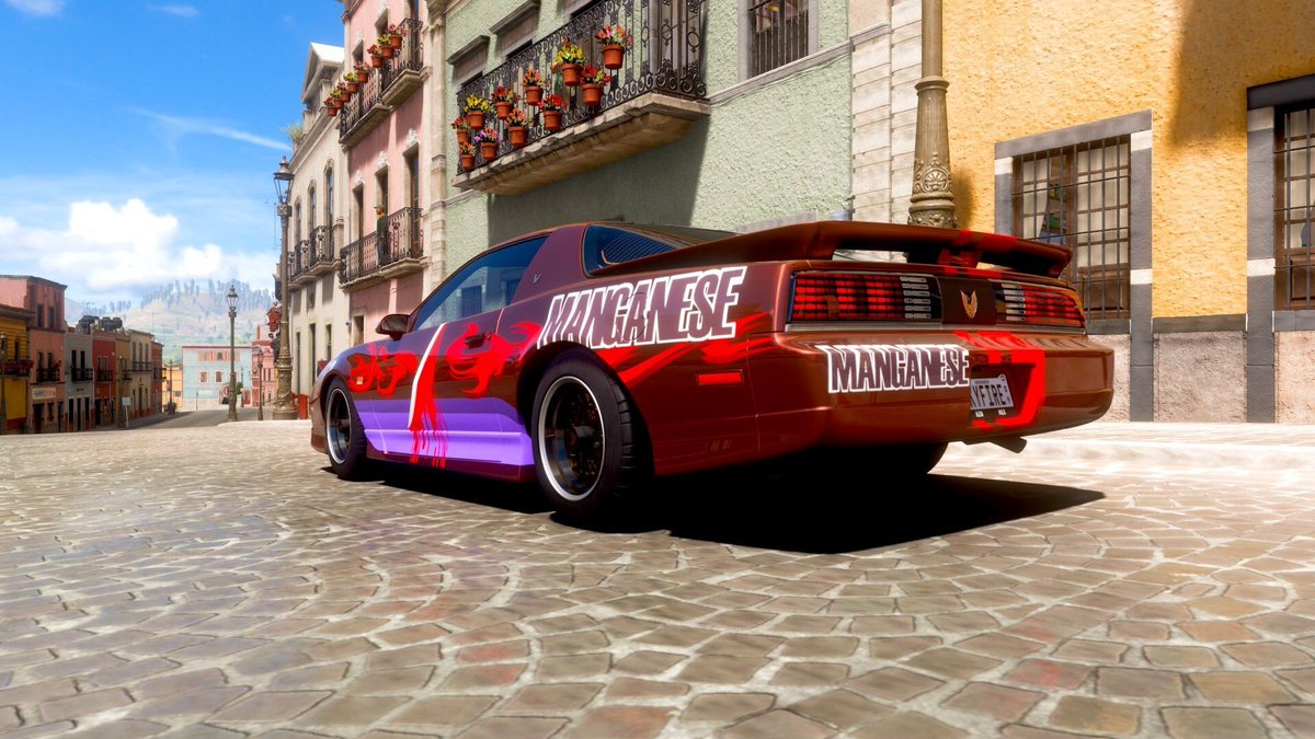 starflare_999's tweet image. Pontiac Firebird Trans AM マンガン仕様

マンガン色に血塗られたゼネラルモーターズの代表作「Trans AM」の成れの果て
カッパー色と赤色がアクセントを出している

マンガンのフルチューンによってモダンな車と互角に戦えるようになっている

#Forzahorizon5 #元素擬人化 #ElementaleSports