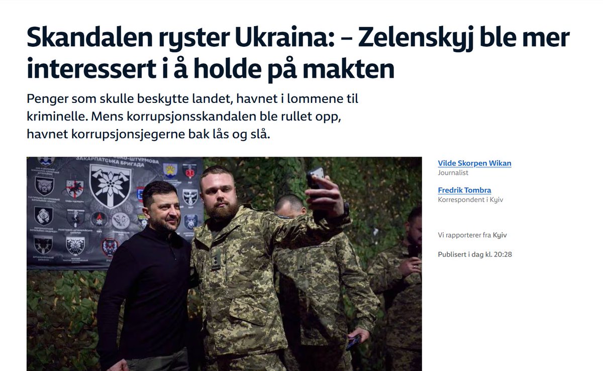 LBirkelund's tweet image. Den korrupsjonen som rulles opp i Ukraina nå, verre nesten verre eneste dag, gir @Regjeringen og @Stortinget gode grunner til å avslutte de enorme pengeoverføringene til de korrupte. Men vil de gjøre det?

Det er bare noen dager siden de bevilget 11 milliarder kroner ekstra til…