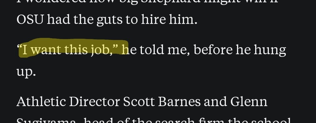 Best part of this article is this simple sentence said two weeks prior, when he was probably low on the consideration list...
This is EXACTLY the attitude we need at Oregon State right now.