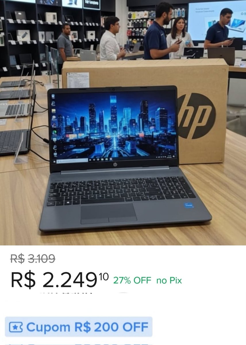 omelhornasuacs's tweet image. ⚠️aplique o Cupom R$ 200 off

Notebook HP 256R G9 Intel Core i3 15.6 HD Intel UHD 256GB SSD 8GB RAM Windows 11 Home 64 SL
 🔥R$2.069,10
🛍️mercadolivre.com/sec/2JpMrSL
⚫ Aproveite todas as ofertas do dia aqui 
tinyurl.com/27xxx4zz

#Promoção #notebook #sstvi #Tecnología #notebooks…