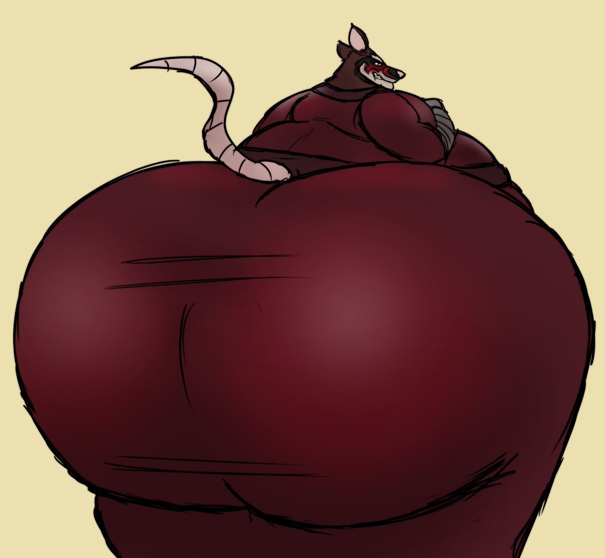 bigpranicsbird's tweet image. what too much pizza does to a mfer