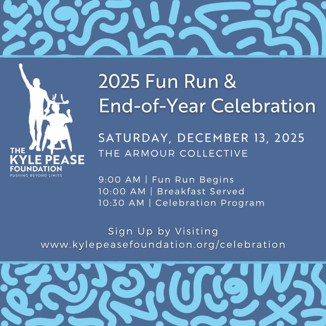 KylePeaseFdn's tweet image. The #KPF #FunRun &amp;amp; End-of-Year Celebration is the perfect way to close out 2025 surrounded by joy, purpose, and people who make every mile matter.

Roll with us → kylepeasefoundation.org/celebration

Just bring your love for community and your willingness to have FUN.