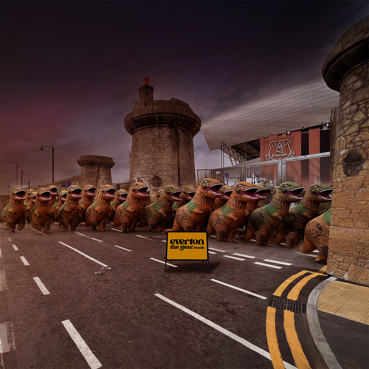 Everton_TheGear's tweet image. Supporters are being advised not to leave it too late entering the stadium tomorrow, due to what is being described as a &apos;major chance of bell end behaviour&apos; from the travelling fans.