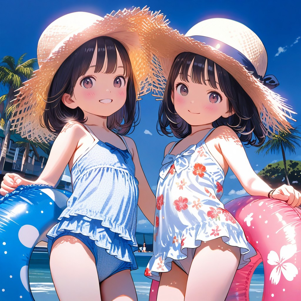 tobiuo2013's tweet image. #AIイラスト #StableDiffusion #AnimagineXL
来たぜホノルル（イメージ）