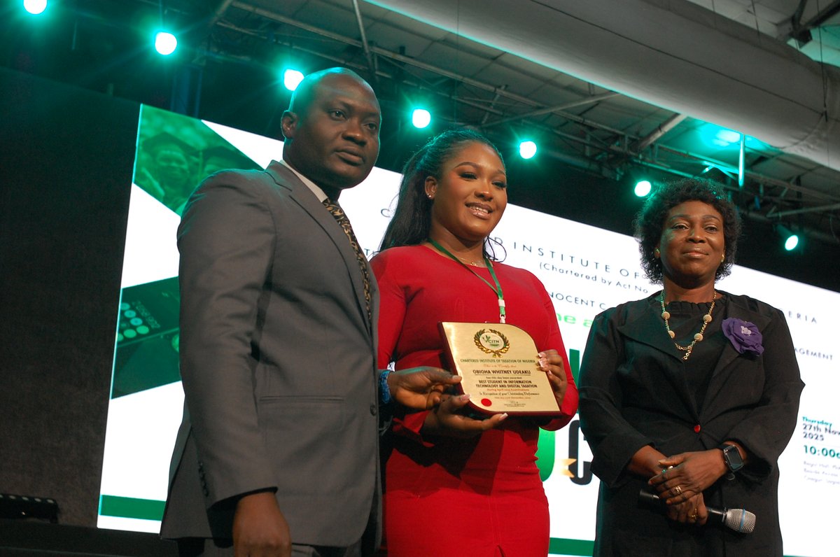 PwC_Nigeria's tweet image. Congratulations to PwC’s Whitney Obioha of the Tax and Regulatory Services team!

She was named the best student in four categories at the @citntax April 2025 examinations.

We’re #PwCProud of you!

#Tax #CelebratingExcellence #CITNAwards
