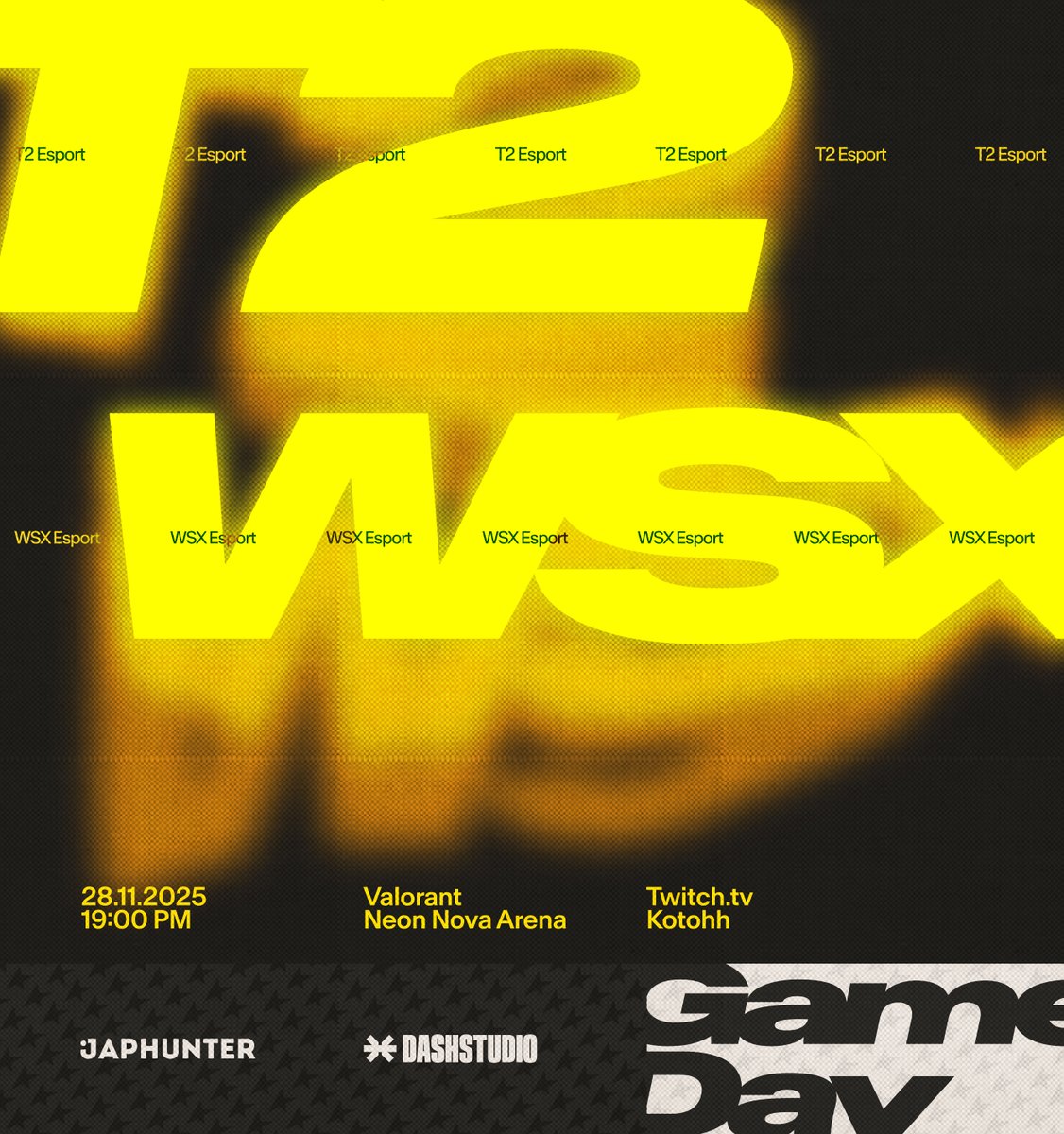 🚨 Valorant - Inti Challenger Cup <a href="/Neon_Nova_Arena/">Neon Nova Arena</a>

Le début du tournoi c'est aujourd'hui et il durera tout au long du week-end, venez soutenir nos joueurs pour leur 1er tournoi !! 🔥

📅 Du 28 au 30 Novembre
🕰️ 28 Novembre - 19h
📺 twitch.tv/kotohh

#T2WIN 💛