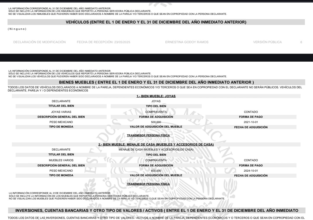 jorgegogdl's tweet photo. Ernestina Godoy quien fungirá como encargada de despacho de la FGR. También le hizo justicia la transformación, compró un departamento de 5 millones de pesos y muebles y joyas por 1 millón 100 mil pesos según su última declaración patrimonial, durante el sexenio pasado. https://t.co/HirrITz8Ku