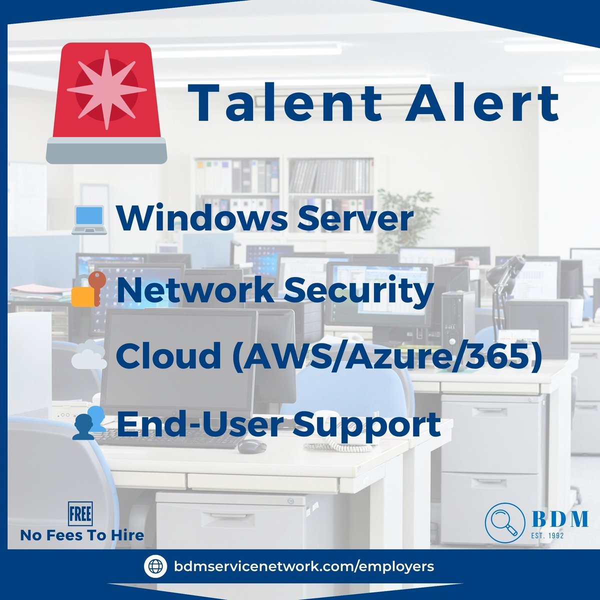 jobsfrombdm's tweet image. 🚨 #TalentAlert | #OpenToWork 🇨🇦
7+ yrs IT Systems &amp;amp; Network Admin | CompTIA A+
💼 Open to: IT Support • SysAdmin • Infrastructure
📍 Based in Toronto | Open across Canada
🧠 Windows Server • Cisco • AWS • Azure • M365
📅 bdmservicenetwork.com/employers

🆓 No fees to hire.