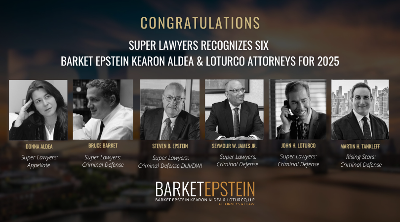 Congratulations to our 2025 Super Lawyers! Donna Aldea, @BruceBarket, Steven Epstein, Seymour James, John LoTurco, and Martin Tankleff.

No more than five percent of the lawyers in each state are selected by the research team at Super Lawyers to receive this honor.

<a href="/xoner8ed/">Marty Tankleff</a>