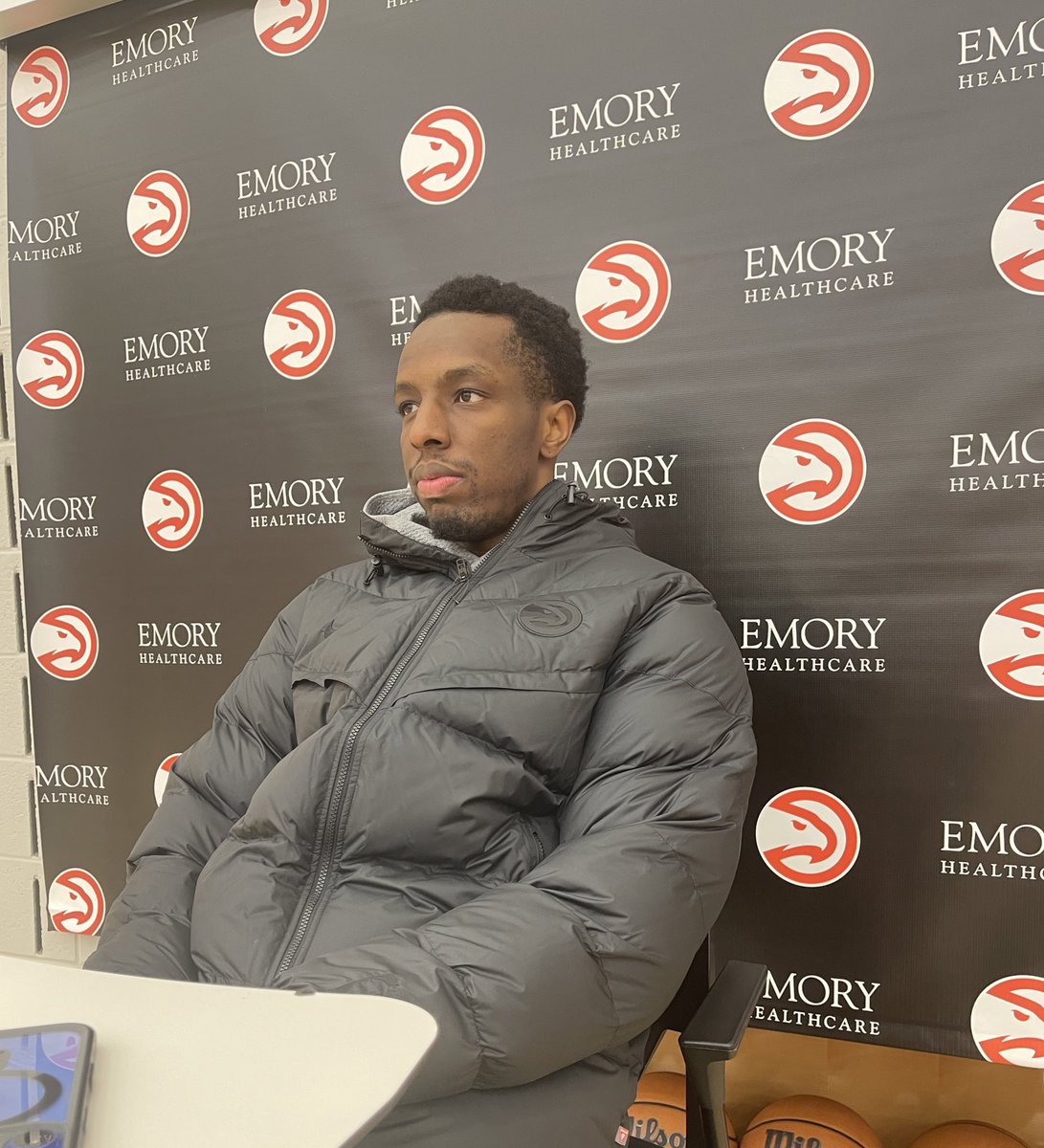 JameelahJNBA's tweet photo. I asked Atlanta Hawks’ Onyeka Okongwu what it will be like seeing Cavs’ De’Andre Hunter back in Atlanta tonight, he smirked then said:

“He’s an opp. Opp. I don’t want to see no tribute video for him, nothing. Only thing he gets from me tonight is a good hard foul.” https://t.co/5MRc7k9JQm