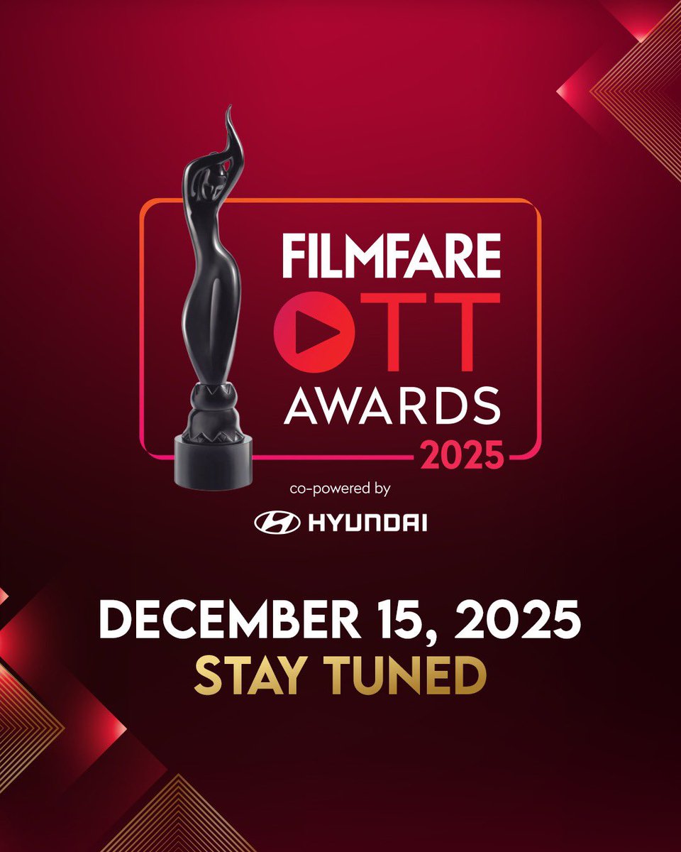 Throwback to when #KarishmaTanna took  home the Black Lady for Best Actor, Series (Female), Critics: Drama at the #FilmfareOTTAwards2023 for her powerful performance in Scoop.❤️

#FilmfareOTTAwards2025 are coming back on 15 December 2025! 🥳

Co-powered by <a href="/hyundaiindia/">Hyundai India</a>