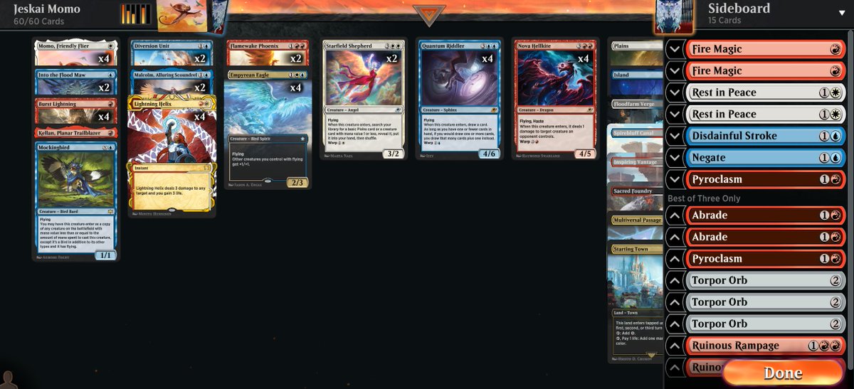 Momo is just a flying Llanowar Elf in white 🐒

Jeskai Fliers baby!