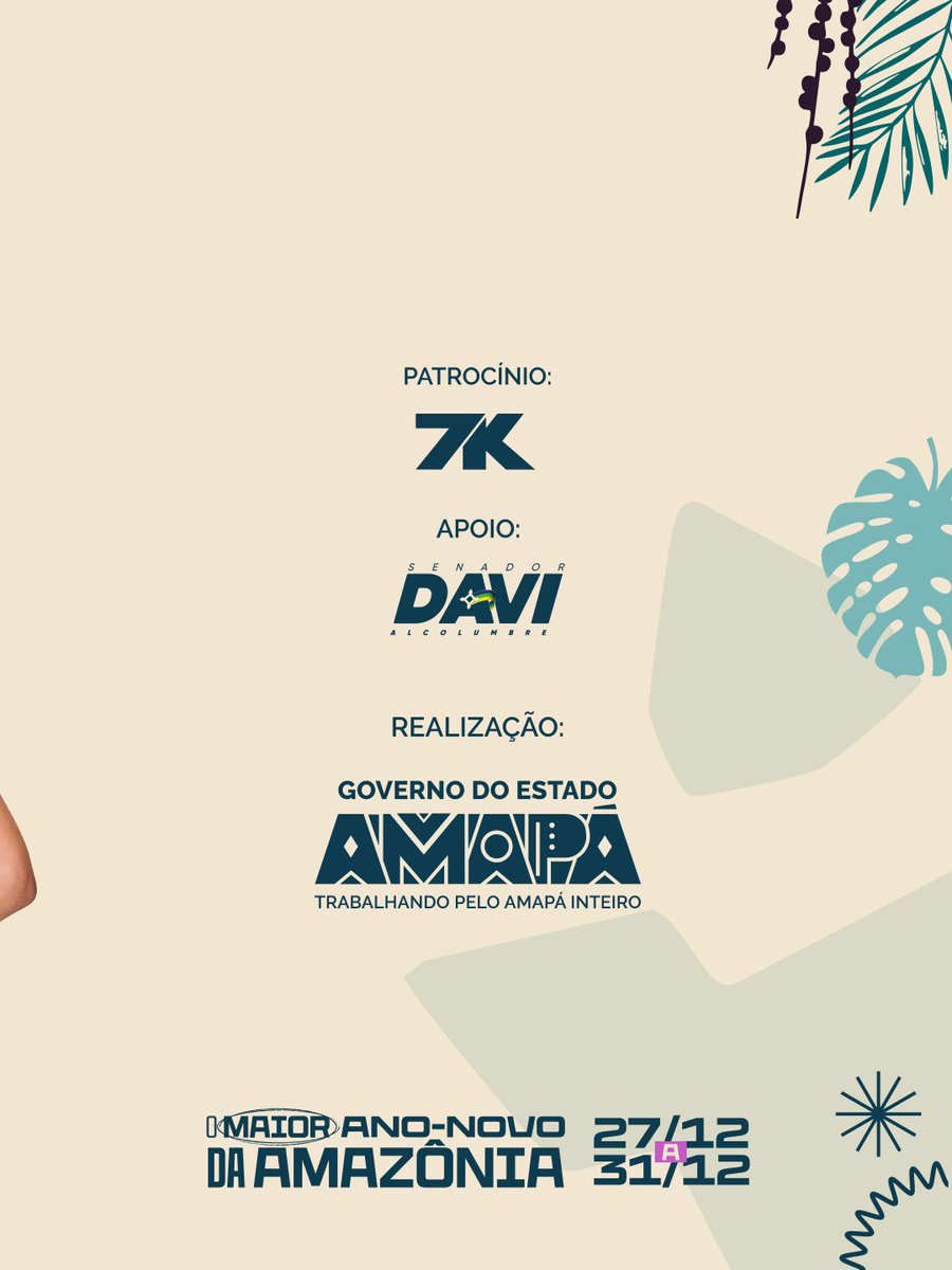 🥳 A gente falou que as surpresas tinham começado, e tem presente pro Amapá!

🎆 O Maior Ano-Novo da Amazônia está chegando e hoje, anunciamos as primeiras atrações!

🎤😍 No dia 29/12 tem Anitta no Amapá! E pode esperar: vem muito mais novidade por aí!

#AnoNovo #Anitta #Amapá