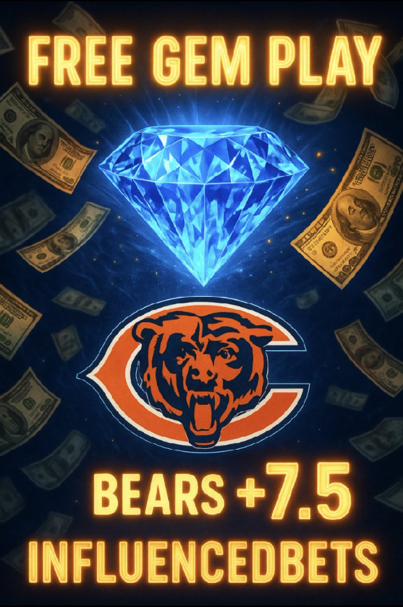 💎 𝗙𝗥𝗘𝗘 𝗚𝗘𝗠 𝗣𝗟𝗔𝗬

🏈 𝗕𝗲𝗮𝗿𝘀 +𝟳.𝟱

Drop a ❤️ if you’re with me

🦃 Black Friday Sale Below! No one as consistent as Influenced! Just click the link below!

dubclub.win/r/p/pri-ry75j/…