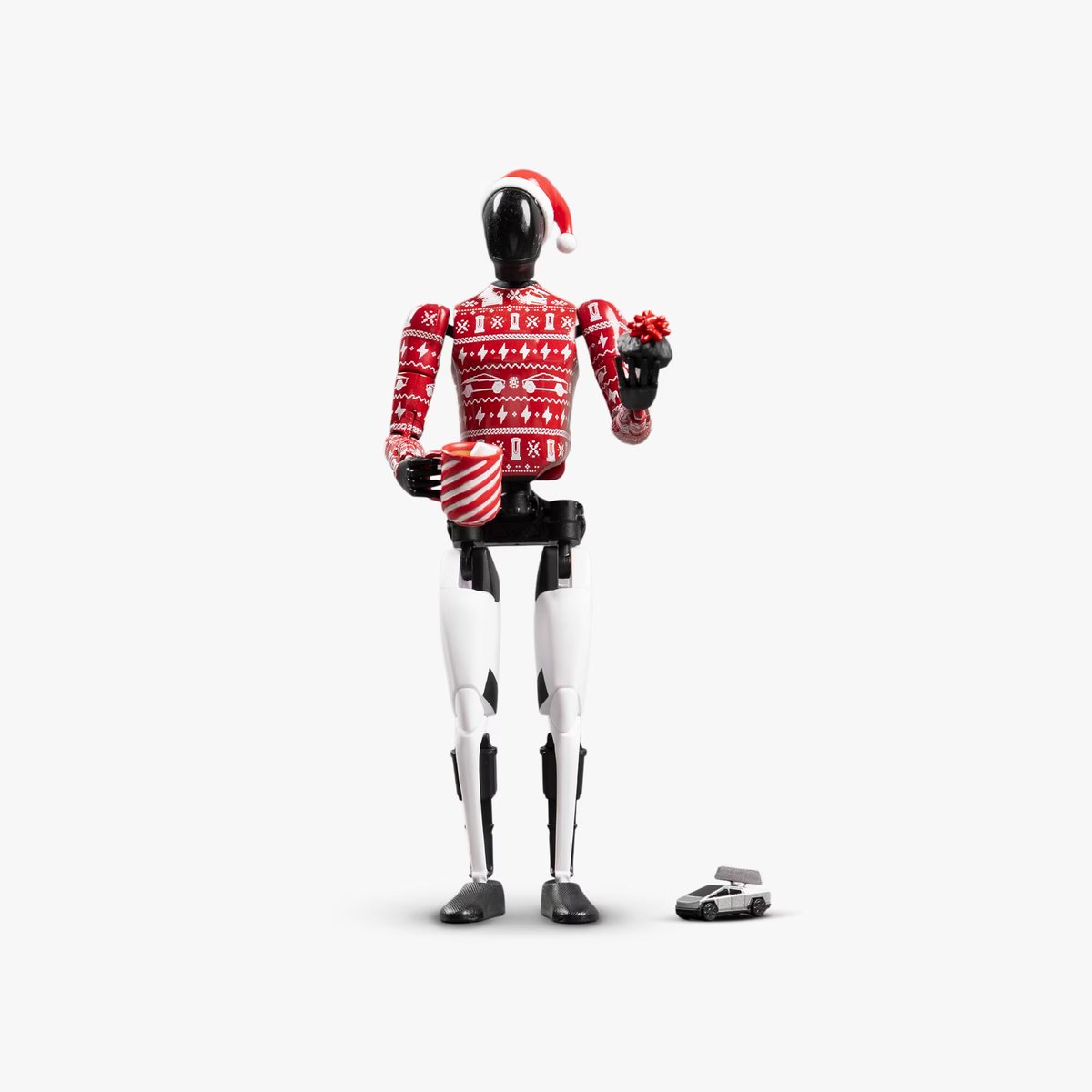 🎄🇪🇺 Tesla now offers the Holiday Edition of the Optimus Bot