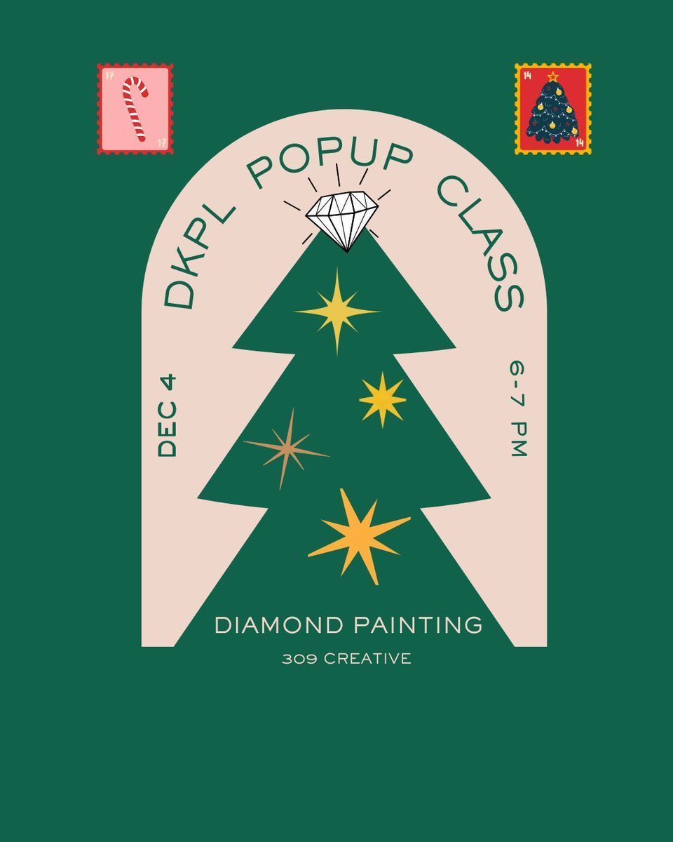 DeKalbPL's tweet image. Calling all Gem Lovers!
Our Winter Diamond Painting Pop Up Program is this Thursday, Dec 4th at 6:00 - 7:00 pm

#DKPL #LibraryFun #diamondpainting

Follow the link here for more information: buff.ly/RxKWgrz