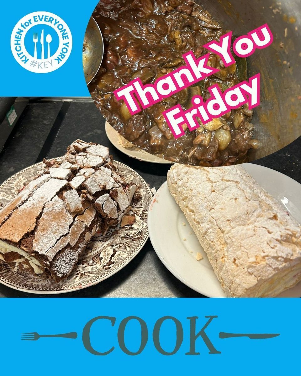It's Thank You Friday time!

This Friday we want to give a huge thank you to COOK. They regularly provide hearty meals for our Wednesday evening service, which are always incredibly well received.

#ThankYouFriday #CommunityMatters #FoodWithHeart #cook #key #helpinghomelessinyork