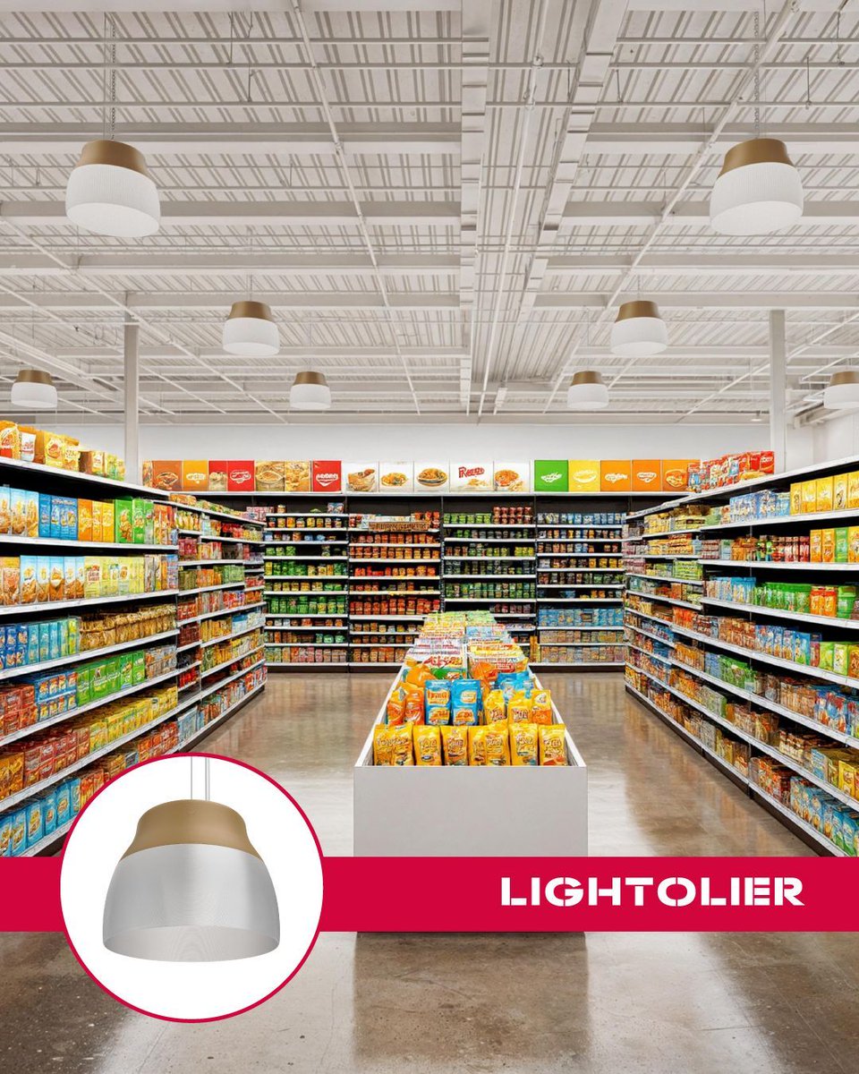 SLSGroupInc's tweet image. High ceilings, high expectations.

The Lightolier IHB Series high bays deliver efficacy, durability, and sustainable design. Brighten your environment with powerful performance designed for grocery stores, large retailers, auto showrooms, and beyond.

#lightingdesign #3dlighting
