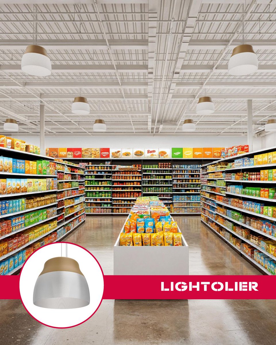 light_resource's tweet image. High ceilings, high expectations.

The Lightolier IHB Series high bays deliver efficacy, durability, and sustainable design. Brighten your environment with powerful performance designed for grocery stores, large retailers, auto showrooms, and beyond.

#lightingdesign #3dlighting