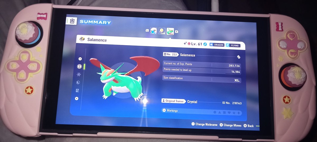 CrystalMoon91's tweet photo. Y'all I was playing on Legends ZA and OMG OMG OMG y'all y'all my first SHALPHA I'm so happy #PokemonLegendsZA  #NintendoSwitch2 https://t.co/ue5oLfYMvh