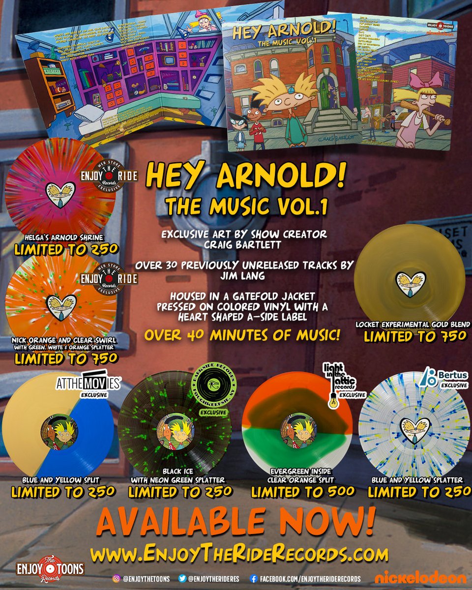 EnjoytherideRES's tweet photo. Now Available at
https://t.co/KZZge31tJV: Hey Arnold! The Music Vol. 1 &amp; Robotech - The Vocal Music Collection, both on limited edition colored vinyl. Be sure to snag yours today.
Happy Record Store Day to all who are partaking in the festivities today. #RSD2025 #RecordStoreDay https://t.co/FuHZ0LnuwD