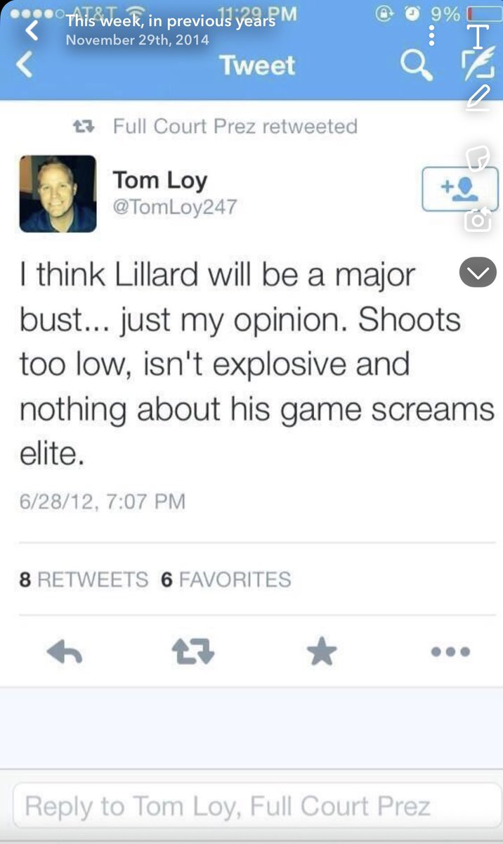Dame_Lillard's tweet image. @TomLoy247 a memory popped up
