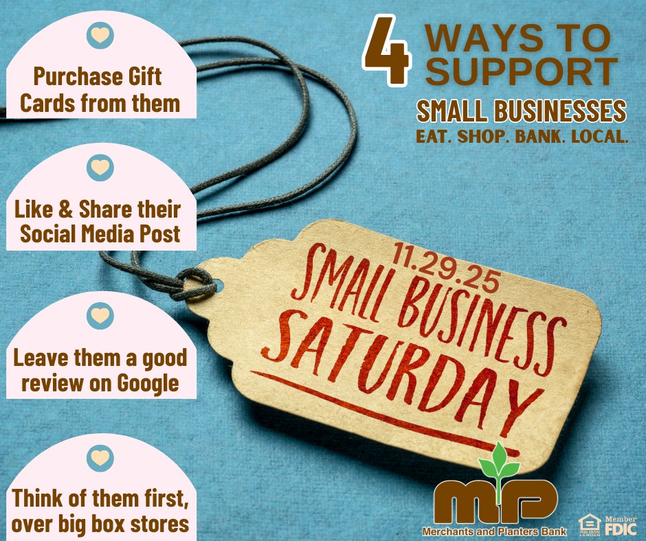 mpbank's tweet image. Get out there and support your locally owned businesses! #mpbank