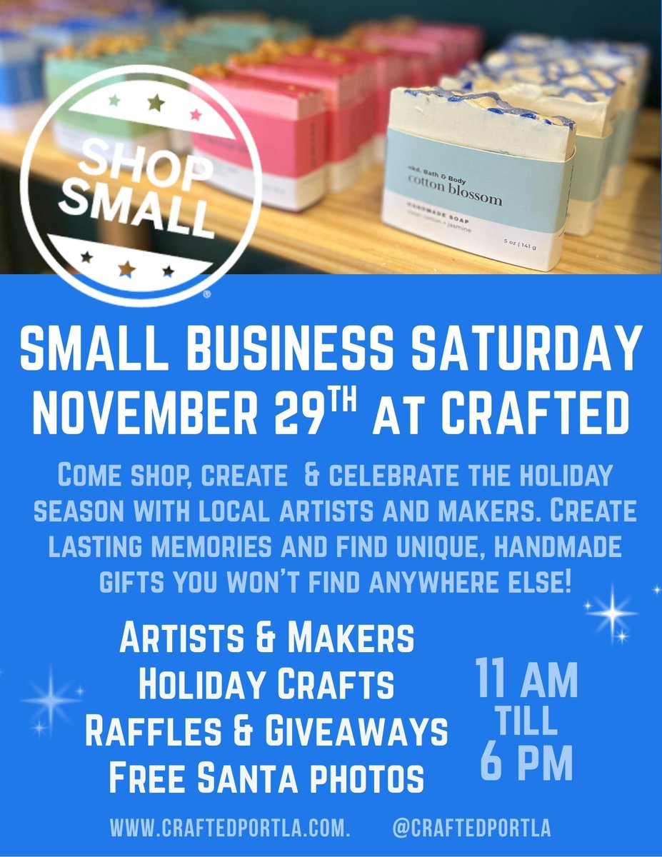 CRAFTEDportla's tweet photo. Small Business Saturday at Crafted is Here! - https://t.co/BsfTIcWxwb https://t.co/fsKCASibIi