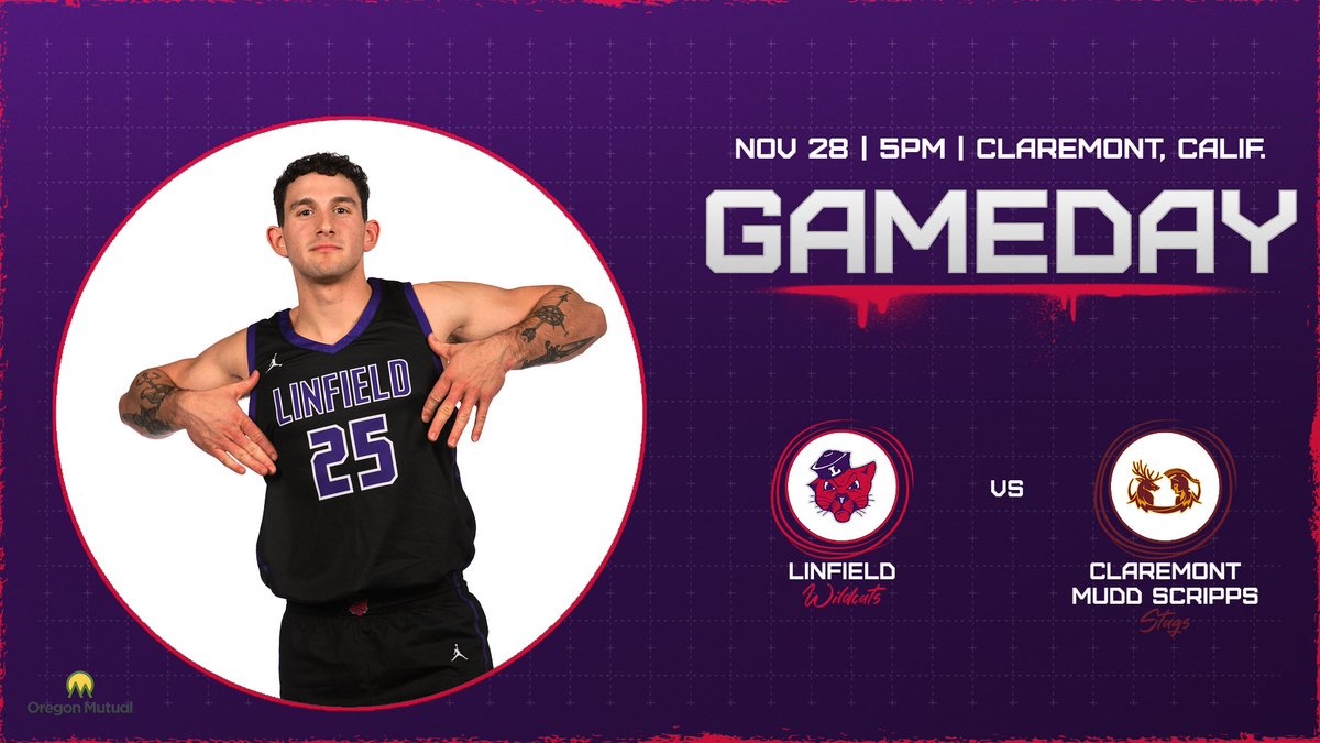 linfieldmbb's tweet image. Cali Gameday 😎🌴

The &apos;Cats take on CMS TODAY in Claremont @ 5 p.m!

📺Tune in LIVE on @FloCollege : golinfieldwildcats.com/coverage

#RollCats | #d3hoops | #NWCmbb