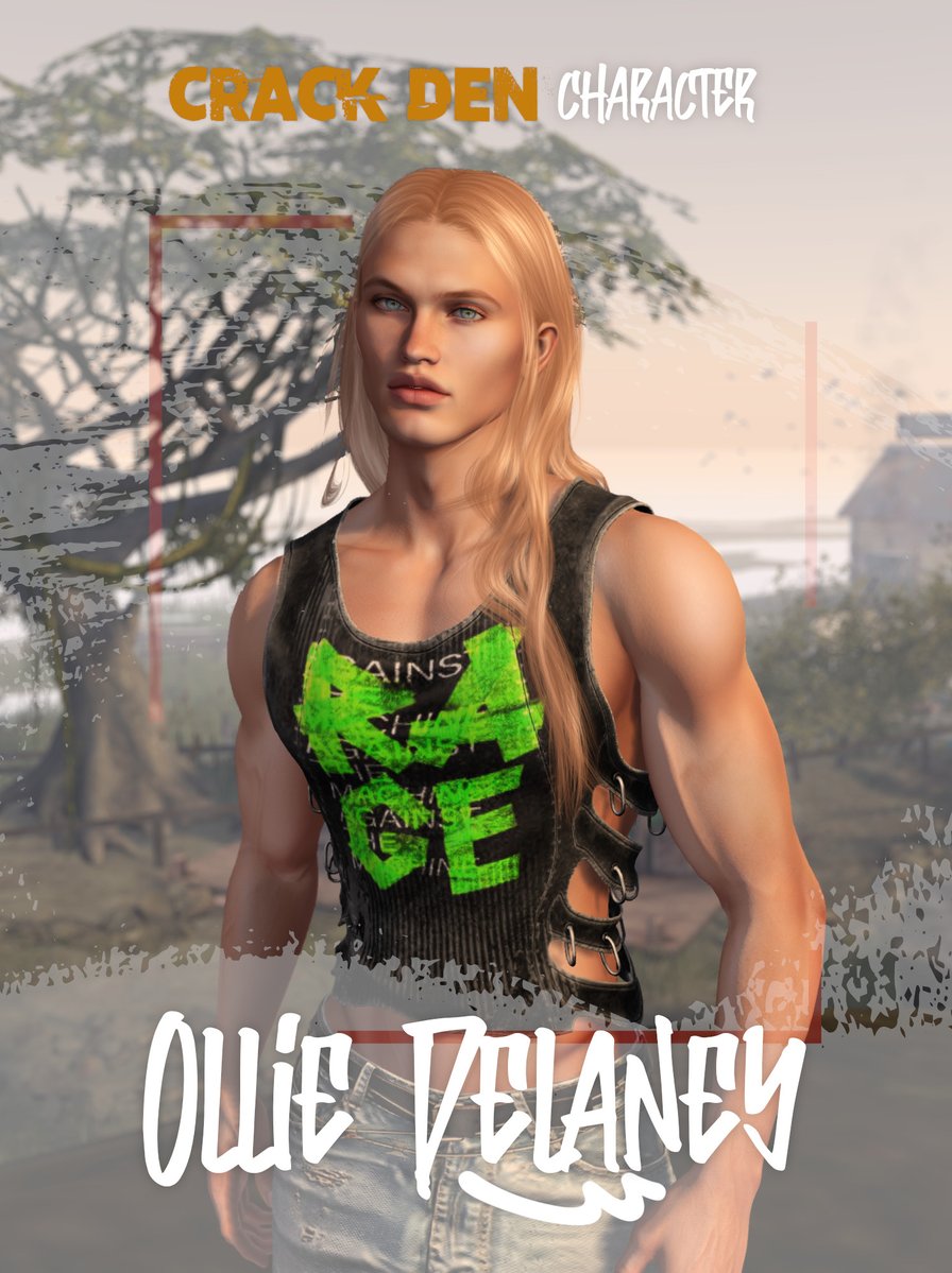 CrackDen's tweet image. Ollie from Manchester masks pain with humor and restless charm. New to Hathian and haunted by his brother’s murder, he’s chasing identity, balance, and a place to belong in a city that doesn’t care who you are.

#SecondLife #TheCrackDen #Roleplay #Metaverse