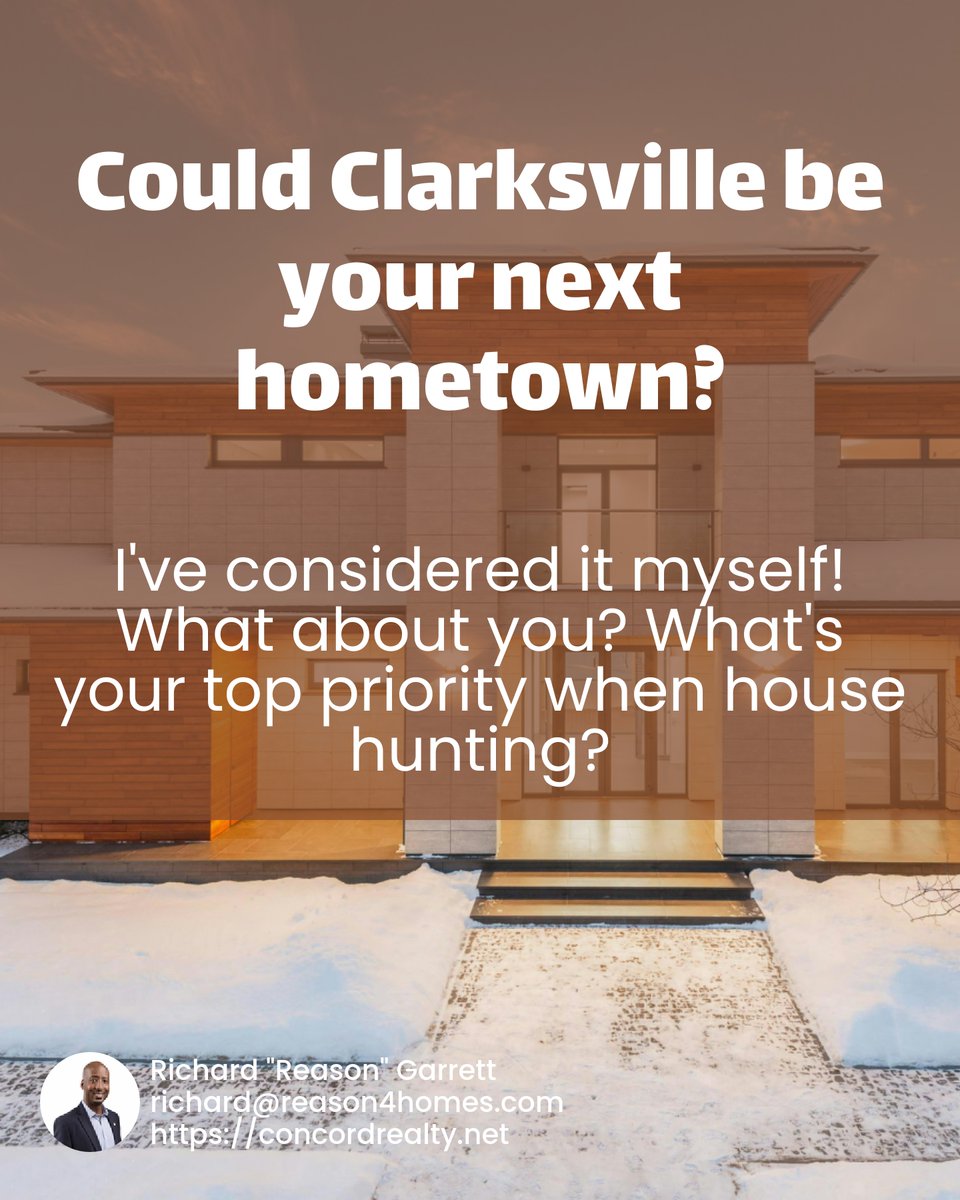 Reason1041's tweet image. 🎉 First-time homebuyers, look no further than Clarksville, TN! Affordable prices and a balanced market make it a smart choice to own your piece of home sweet home. 🏠 Ready to make a move? Let’s chat about how to snag the best deals. What's your top priority? #ClarksvilleHomes