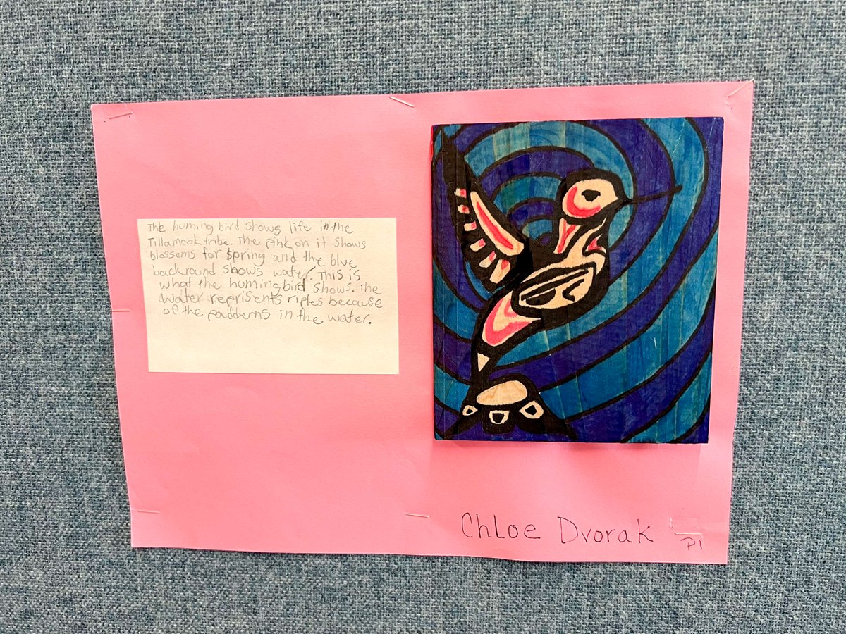 CloverParkSD's tweet photo. Today is Native American Heritage Day! ๐โค๏ธ In Margie Scalaโs art class at Thomas Middle School, students honored Native American heritage by doing in-depth research about a local tribe and creating a wooden art piece. #YouBelongWithCPSD #CPSDCreatingPromisingFutures https://t.co/wNVvUSjNRV