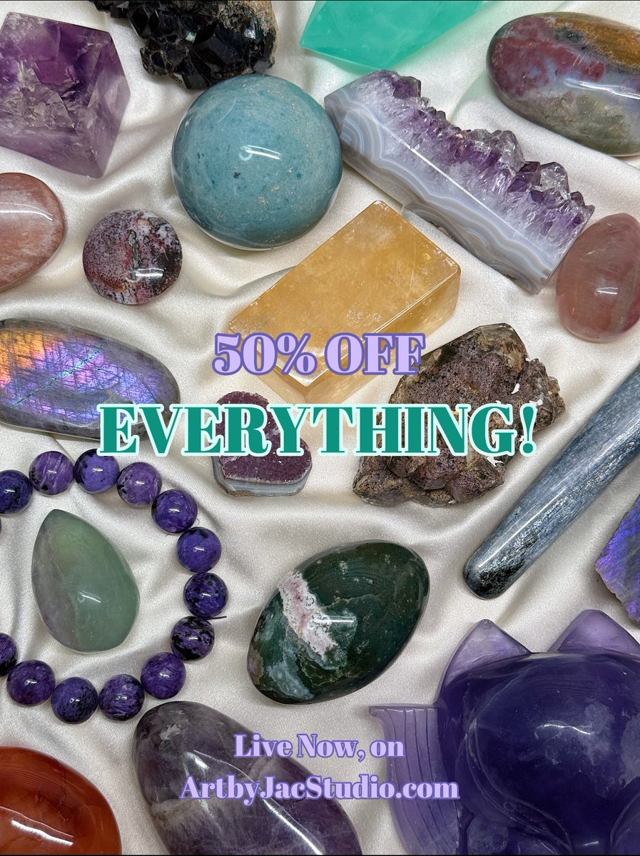 artbyjacstudio's tweet image. ✨ Black Friday 50% Off Sale is LIVE! ✨

Shop from over 1000 items ranging from crystals to handmade jewelry! Everything is on sale, no exceptions! Free gifts with EVERY order!

Shop small and make a BIG impact! 🤍

🛍️: artbyjacstudio.com/collections/al…