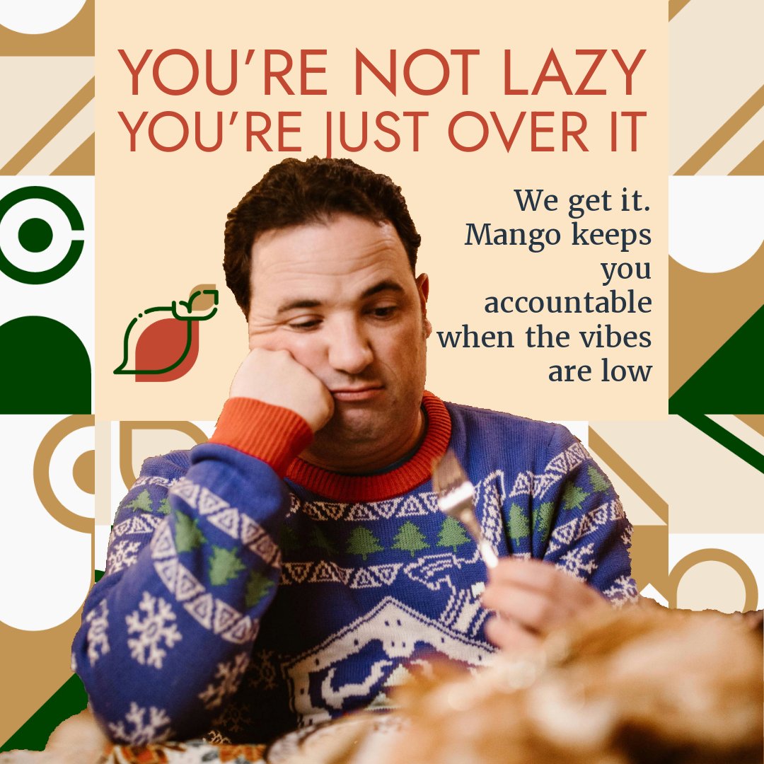 GoMangoApp's tweet image. You’re not lazy, you’re just human. 🍗 🥭 

When motivation dips, Mango helps you stay accountable (and kind to yourself).

🥭  Join Mango and find your people who’ll cheer you on even when you’re just over it.

#MangoApp #LowVibeDays #AccountabilityWithoutPressure #ADHDCommunity
