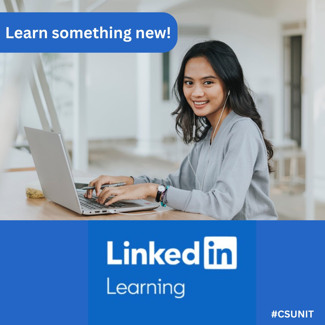 csunhelpcenter's tweet image. Want to learn new skills for upcoming jobs or internships? LinkedIn Learning is a great resource for all CSUN students, staff and faculty. It helps to gain new skills for job prospects. Check out csun.edu/it/software-se…