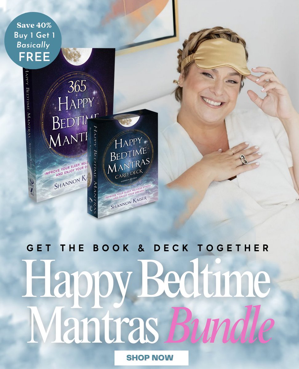 Happy Bedtime Mantras Bundle. Get the book and card deck for price of one, a toolkit designed to soothe your central nervous system and offer daily micro-resets all year long.
beyondword.com/products/bedti…