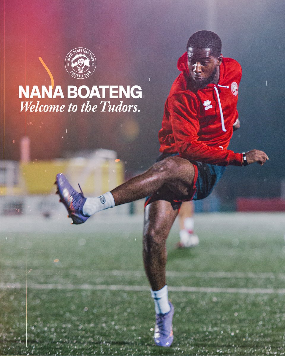 hemelfc's tweet photo. Hemel Hempstead Town Football Club is delighted to announce the loan signing of attacker Nana Boateng from Sutton United. Nana is a product of the Millwall Academy, and also had a spell at National League side Woking, before signing with Sutton in 2024.

Nana will be available for selection in tomorrow's game against Tonbridge Angels.

Welcome to the Tudors, Nana! 💪

📸 @_photosbyjem | #COYT