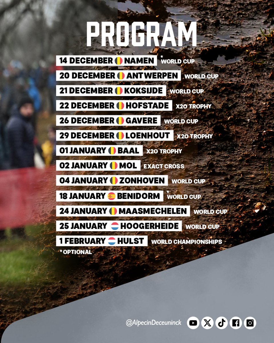 EsenciaCiclista's tweet photo. ✅ Mathieu Van der Poel confirma su calendario de ciclocross

🔜 Comenzaría el próximo 14 de diciembre en Namen

🇪🇸 La participación en Benidorm será en función de su preparación para la carretera

#EsenciaCiclista #AlpecinDeceuninck #VanderPoel https://t.co/JyG6E59S6C