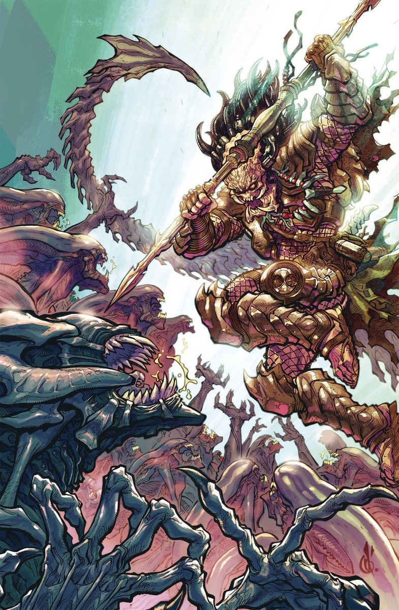 Alien_Theory's tweet image. Art by Carlos D&apos;Anda (Aliens Vs Predator: Life and Death variant cover)