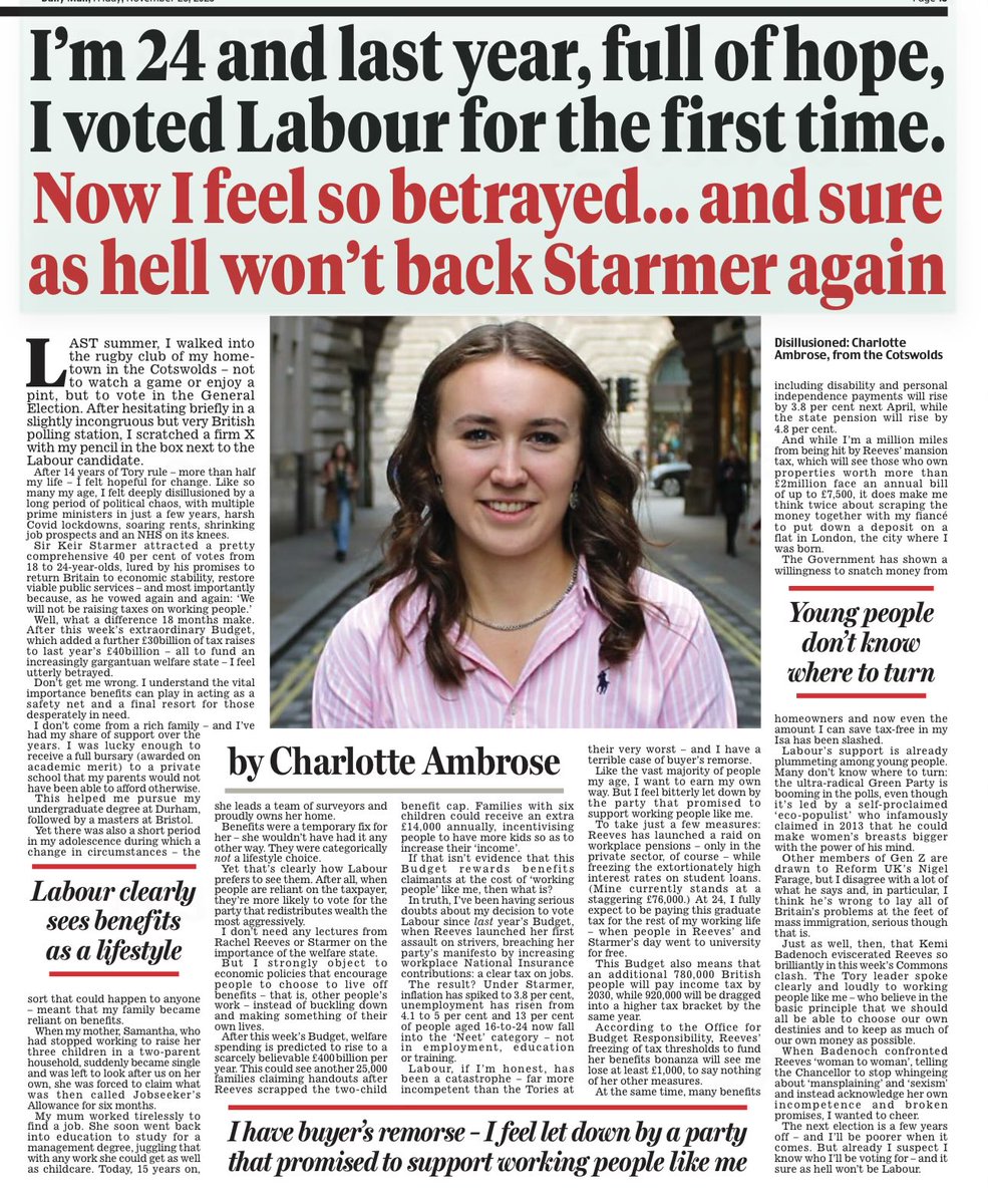 Buyer’s remorse. Yep, Labour lied to young people among others.  Unfortunately we’ve got 3 and a half years more of this. Welfare benefits should help, not be a lifestyle choice.
