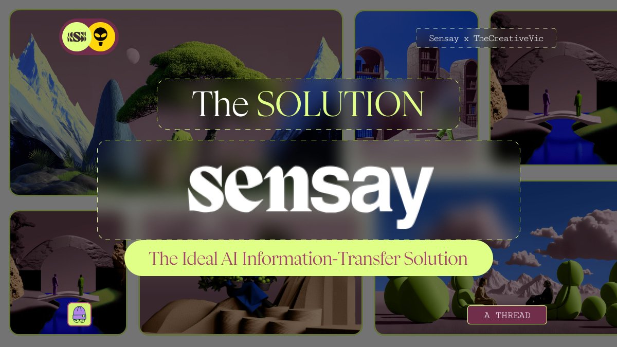 TheCreativeVic's tweet image. Sensay (@asksensay) is a chatbot builder that creates AI agents that serve as digital knowledge bases for securely storing personalized information.

In simpler terms, Sensay helps you build a digital replica of yourself.

Now, how does this solve the onboarding problem?