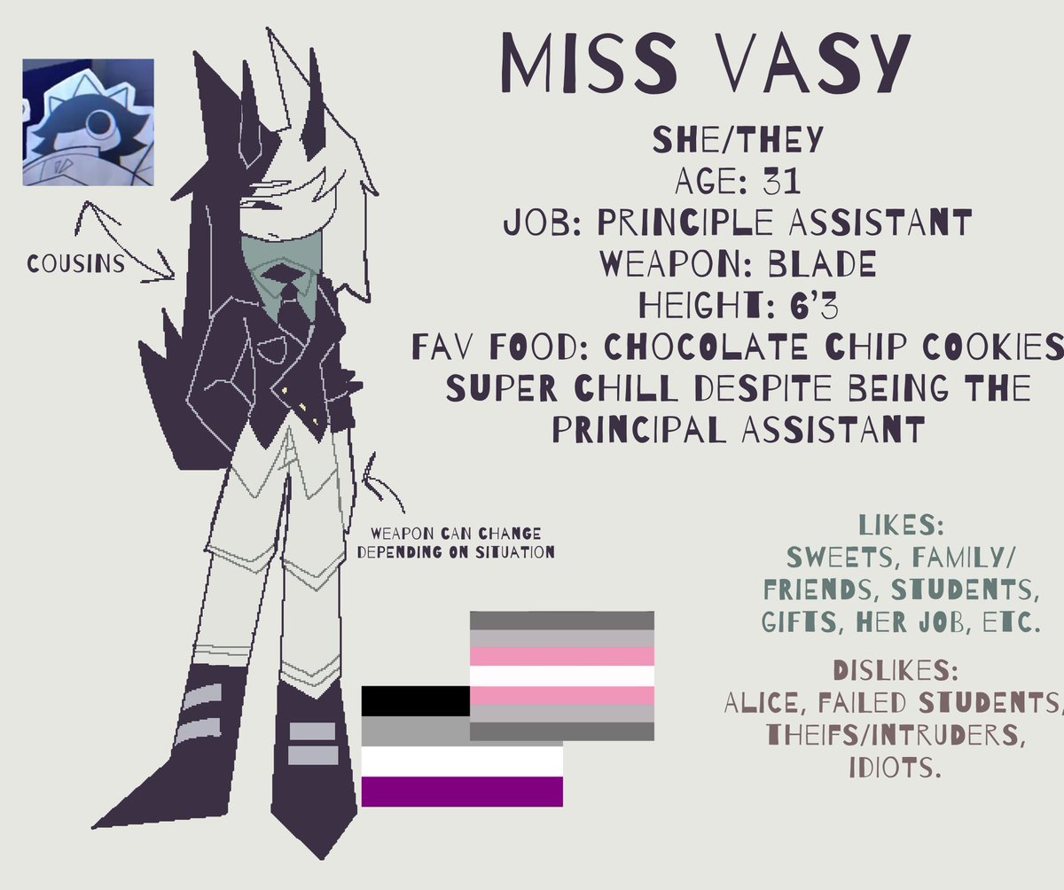 Niggalex02's tweet photo. New fpe oc!! Meet miss vasy, the assistant principal (or miss Grace assistant) she’s super chill
#deadpaper #fpePRO #fpe #fundamentalpapereducation https://t.co/KBmnC7ziDW