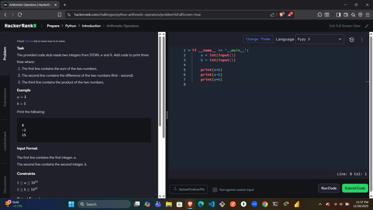 codewithGenZ's tweet image. Day 94-97🚀: #100daysofcode : #GeeksforGeeks
Today i solved problem on #Hackerrank #Leetcode #Python #100daysofchallenge #codinglife #LearnInPublic #learnprogramming #programmer #coder #CodingJourney #codewithGenZ #BuildYourself #Hackathon #Genius #ProblemSolving