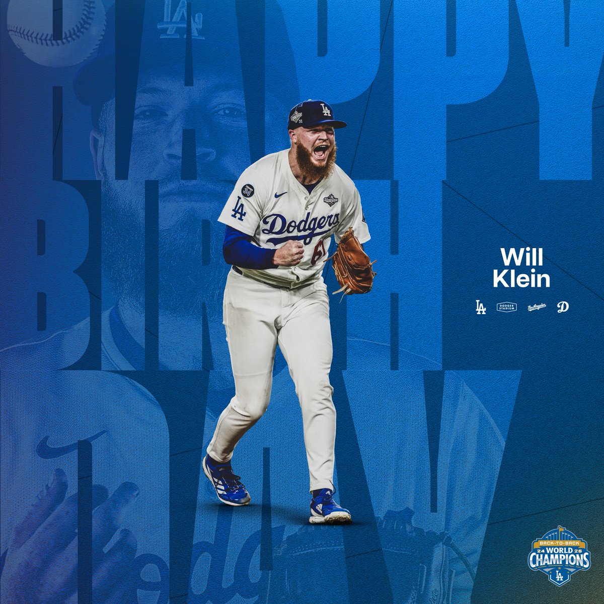 Dodgers's tweet image. Happy birthday, Will!