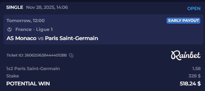 willreyner's tweet photo. 🇫🇷 The 2 biggest sides in France (apart from Strasbourg) take each other on, PSG will win as they’re an unbelievable side. #AD https://t.co/sdwlpZM8XU