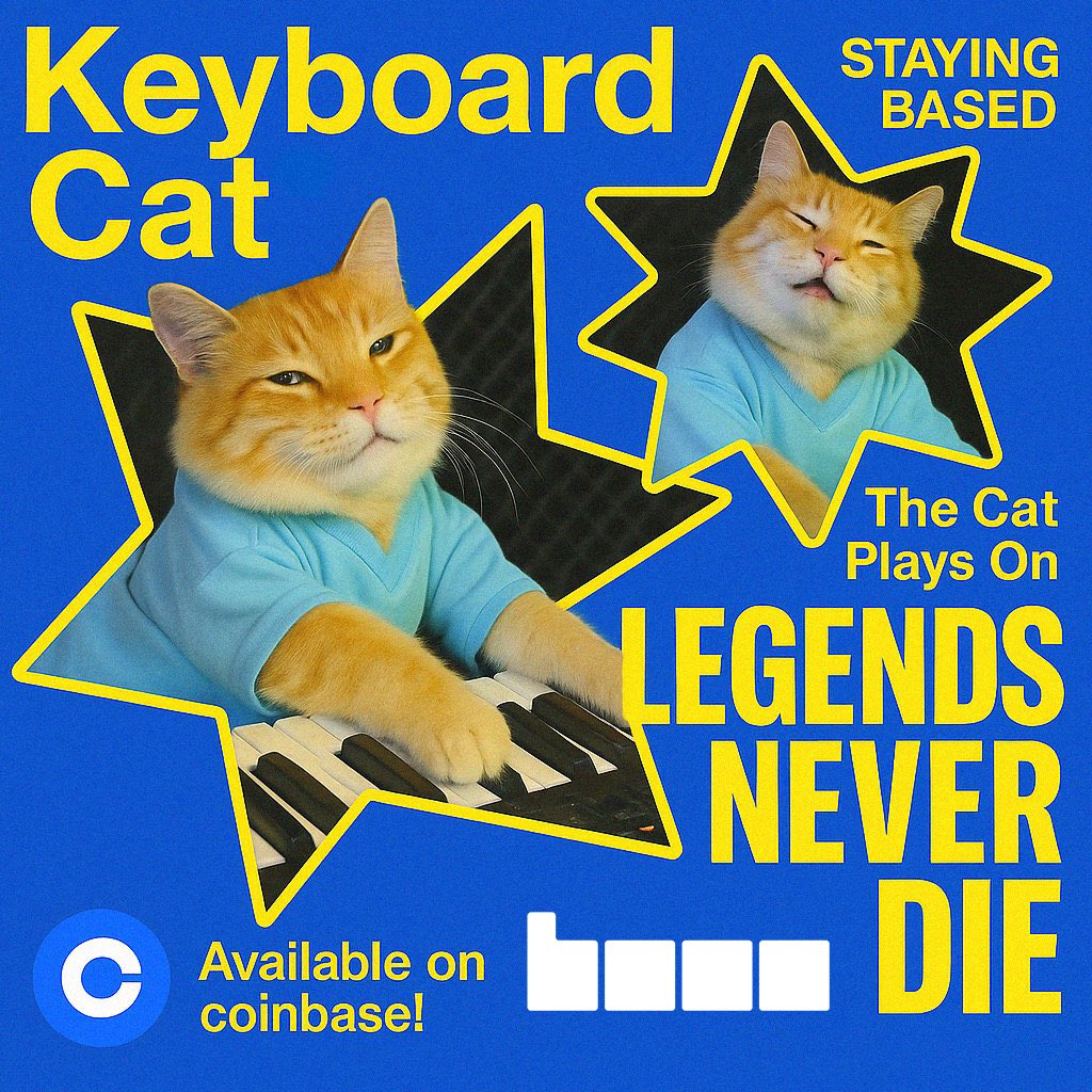 KeyboardCatBase's tweet image. Keyboard Cat stays based.
